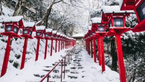 雪の日の貴船神社